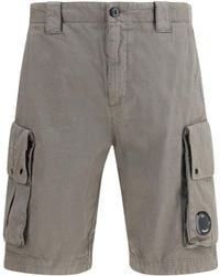 C.P. Company - Gabardine Cargo Shorts - Lyst