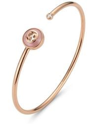 Gucci - Interlocking 18K Bangle Bracelet - Lyst
