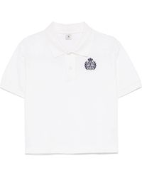 Sporty & Rich - Logo Embroidered Short-Sleeved Polo Shirt - Lyst