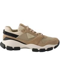 Prada - Mesh Fabric And Suede Sneakers - Lyst