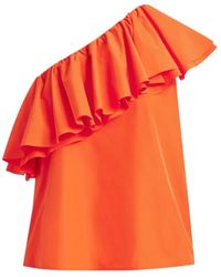 Essentiel Antwerp - Ruffled Asymmetric Blouse - Lyst