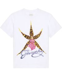 Givenchy - Printed Cotton Oversized T-Shirt - Lyst