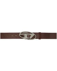 DIESEL - B-1Dr Logo Plaque Buckled Belt - Lyst