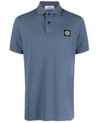 Stone Island - Compass Patch Short-Sleeved Polo Shirt - Lyst
