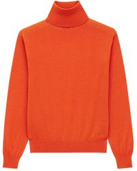 Saint Laurent - Cashmere-Wool-Silk Rollneck - Lyst
