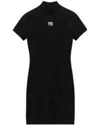 Alexander Wang - Logo Printed Bodycon Mini Dress - Lyst