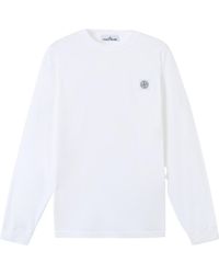 Stone Island - Slim-Fit Long-Sleeve T-Shirt With Compass Patch - Lyst