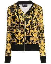 Versace Jeans Couture - Logo Baroque-Pattern Hoodie - Lyst