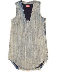 DIESEL - De-Laris-Dress-S2 Distressed Denim Dress - Lyst