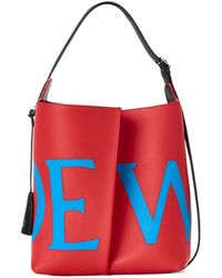 Loewe - Large Bilbao Logo-Print Bucket Bag - Lyst