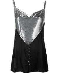 Rabanne - Chainmail Panelled Cowl-Neck Top - Lyst