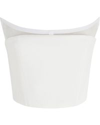 Blumarine - Strapless Zipped Corset Top - Lyst