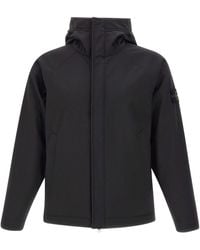 Stone Island - Logo Patch Hooded Parka - Lyst
