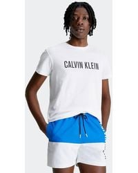 Calvin Klein - T-Shirt With Round Neck And Short Sleeves - Lyst