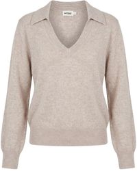 Not Shy - Palmer Cashmere Spread-Collar Sweater - Lyst