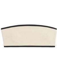TOTEME - Totême Stripe Edge Strapless Bikini Top - Lyst
