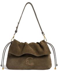 Coccinelle - Ruched Flap Shoulder Bag - Lyst