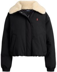 Polo Ralph Lauren - Shearling-Collar Puffer Jacket - Lyst