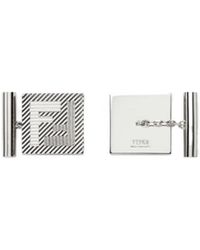 Fendi - Shadow Square Cufflinks - Lyst