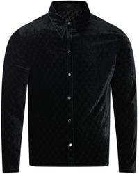 Gucci - Stretch Gg Velvet Devoré Shirt - Lyst