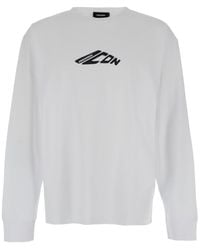 DSquared² - Icon Logo Printed Long-Sleeved T-Shirt - Lyst