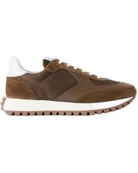 Gianvito Rossi - Gravel Suede, Leather And Shell Sneakers - Lyst