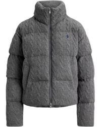 Polo Ralph Lauren - Cable-Knit Quilted Jacket - Lyst