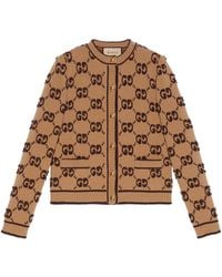Gucci - Gg Jacquard Button-Up Cardigan - Lyst