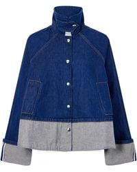 Brandon Maxwell - Wells Trapeze Denim Jacket - Lyst