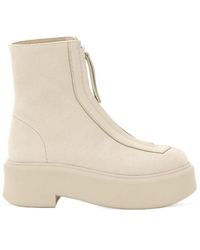 The Row - Front-Zipped Ankle Boots - Lyst