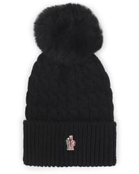 Moncler - Wool Hat With Pom Pom - Lyst