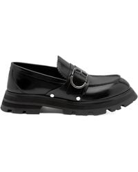 McQueen - Buckle-Detailed Slip-On Loafers - Lyst