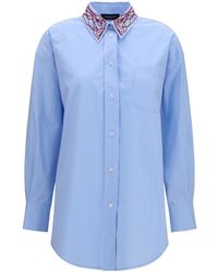 Fabiana Filippi - Embellished Collar Boyfriend Shirt - Lyst