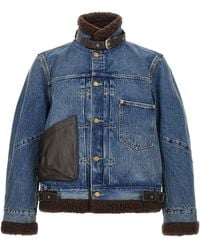 Sacai - Long-Sleeve Denim Jacket - Lyst
