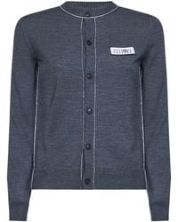 MM6 by Maison Margiela - Button-Front Knit Cardigan - Lyst