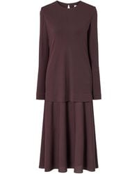 Jil Sander - Layered Jersey Maxi Dress - Lyst