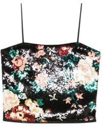 forte_forte - Sequin-Embellished Floral-Pattern Top - Lyst
