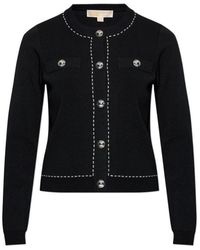 MICHAEL Michael Kors - Button Trim Cardigan - Lyst