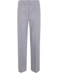 D.exterior - Wide-Leg Flannel Pants - Lyst