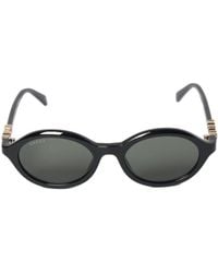Gucci - Eyewear Oval Frame Sunglasses - Lyst