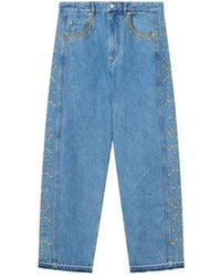 Isabel Marant - Jorian Embroidered Barrel Jeans - Lyst