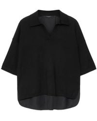 AllSaints - Bern Relaxed V-Neck Top - Lyst