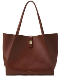 Lanvin - Leather Clasp-Closure Tote Bag - Lyst