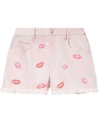 Isabel Marant - Isabel Marant Étoile Lesia Kiss-Printed Frayed Shorts - Lyst