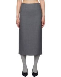 ShuShu/Tong - Mélange-Effect Midi Skirt - Lyst