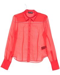 David Koma - Semi-Sheer Panelled Shirt - Lyst