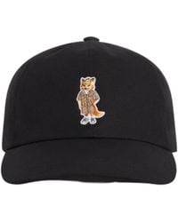 Maison Kitsuné - Maison Kitsuné Dressed Fox Logo Embroidered Cap - Lyst