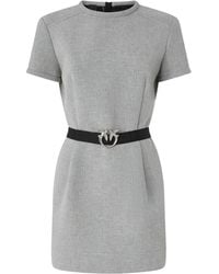 Pinko - Belted Short-Sleeve Mini Dress - Lyst