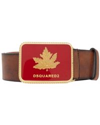 DSquared² - Canadian Heritage Logo Buckle Belt - Lyst
