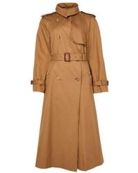 Chloé - High-Necked Long-Sleeved Trench Coat - Lyst